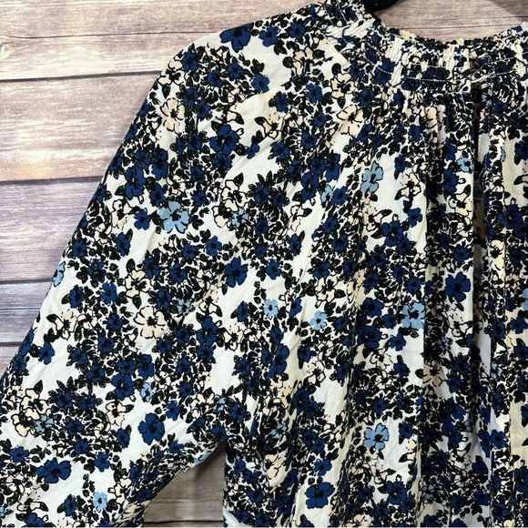 Free People Long Sleeve Tunic Dress with High Neck Smocked Size Medium D3 - Picture 7 of 8